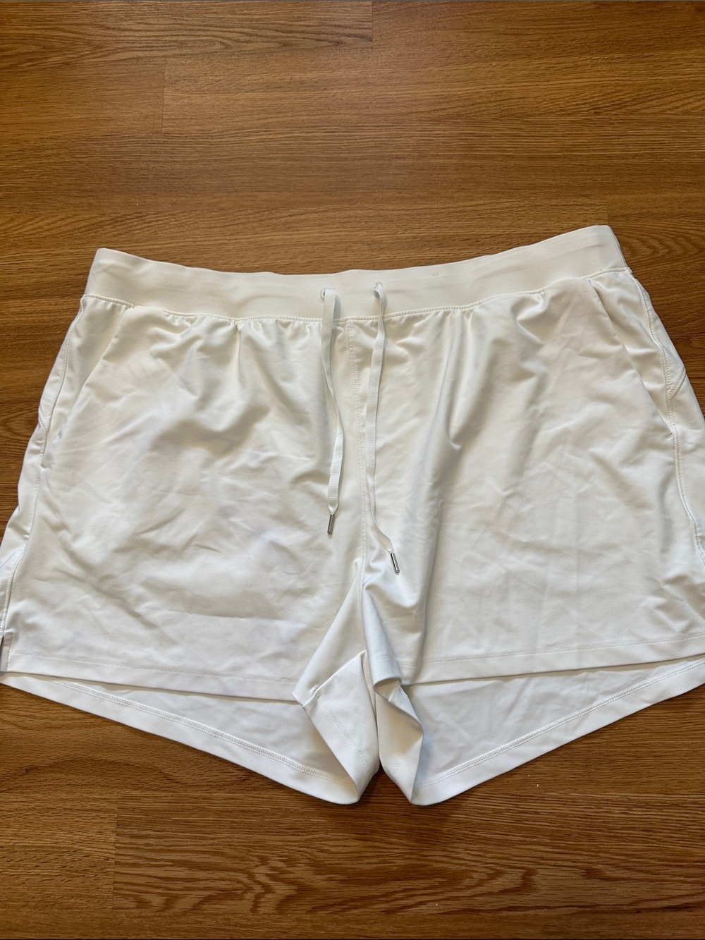 Old Navy White Athletic Drawstring Shorts